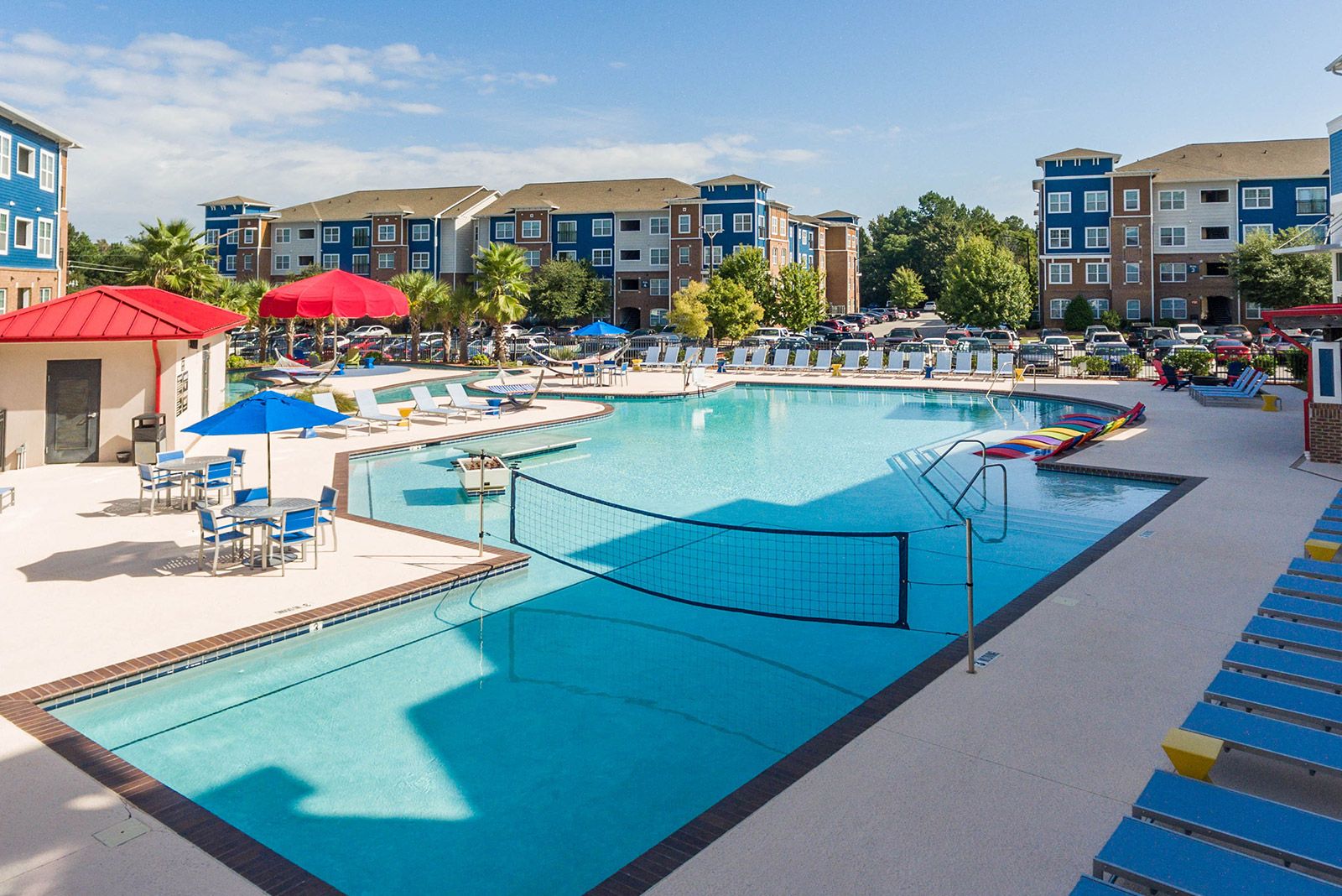 one eleven south pool with volleyball net